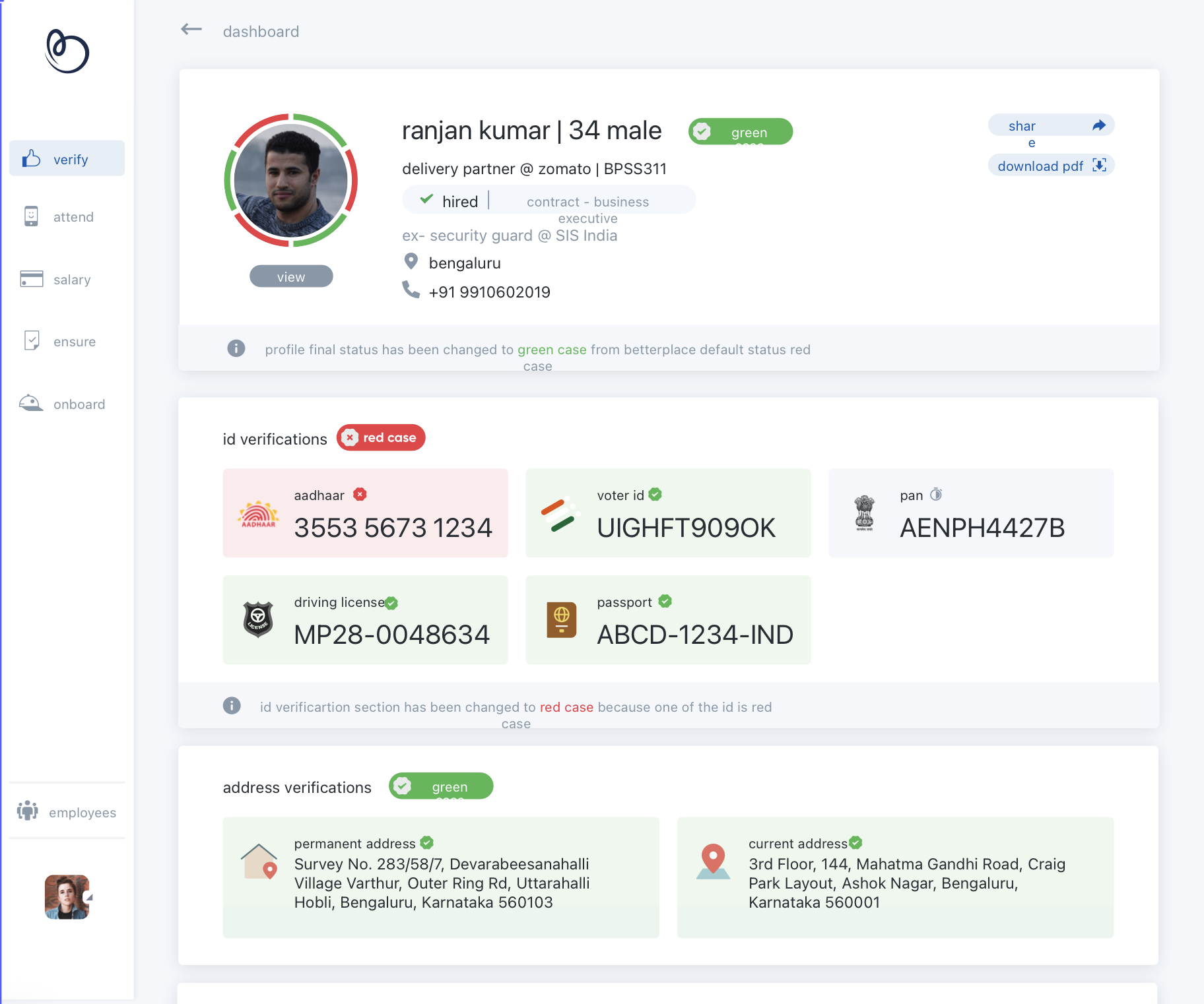 Employee Background Verification